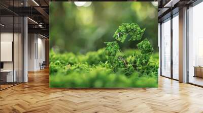 Worldwide ecology protection campaign, eco save planet concept, anti pollution, Generative AI Wall mural