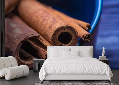 cinnamon sticks on table Wall mural