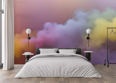 Abstract colorful gradient background with soft pastel hues. Wall mural