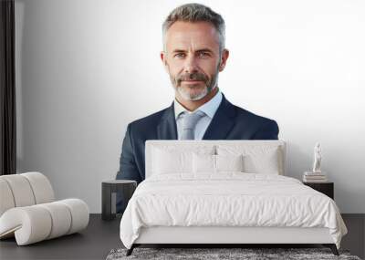 businessman with arms crossed isolated and cut out Wall mural