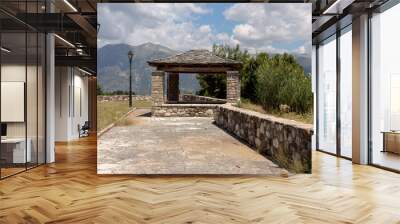 Stone arbor in the mountains (Tzoumerka, Epirus, Greece) Wall mural