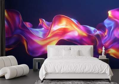 abstract background with colorful waves Wall mural