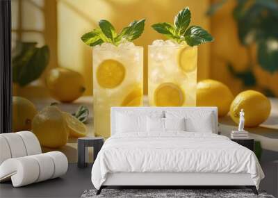 two glasses of lemonade Wall mural