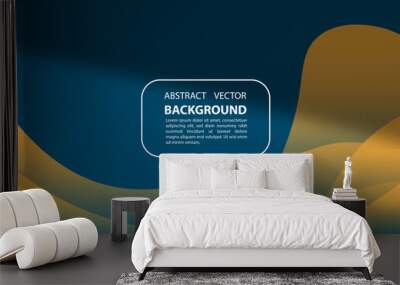 Dark blue background with a conceptual design and editable text Wall mural