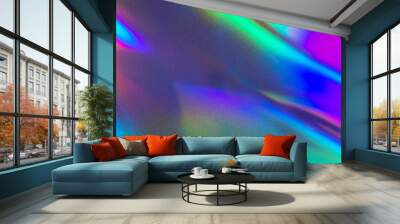 Iridescent foil rainbow gritty noise background Wall mural