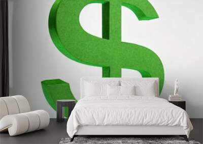 green dollar sign Wall mural