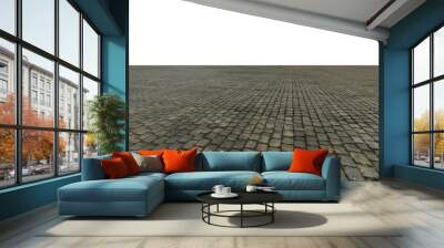 Brick Foreground Floor with Perspective, Transparent Background PNG
 Wall mural