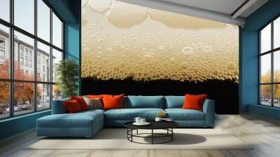 foam of dark beer with bubbles Wall mural