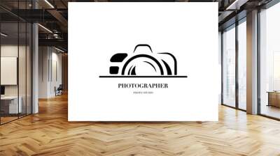 Abstract camera logo vector design template for professional photographer or photo studio Wall mural