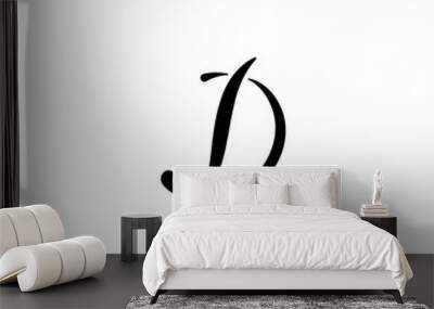 Abstract letter d logo design vector template Wall mural