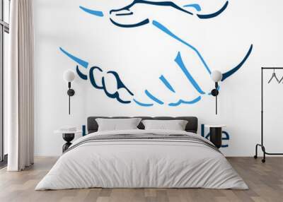 handshake logo Wall mural