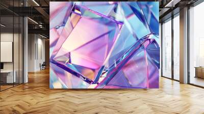 Chaotic Glass Shapes Background. Generative AI. Wall mural