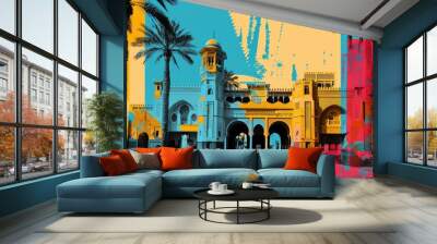  Renaissance, Bahraini architecture, pop art, media graphics Wall mural