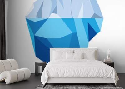 Iceberg Isolated. Iceberg on White Background, Polygonal Illustration. All in a single layer. Wall mural