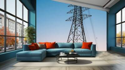 High voltage electricity post or High voltage tower Wall mural