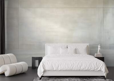 A large, empty room with a white wall Wall mural