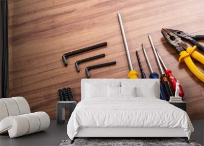 Pliers, screwdriver, wrench and other tools Wall mural