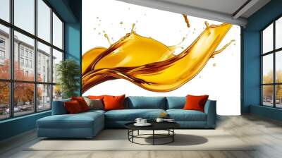 oil splash isolated on transparent background Wall mural