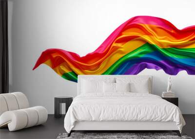 rainbow flag on transparent background Wall mural