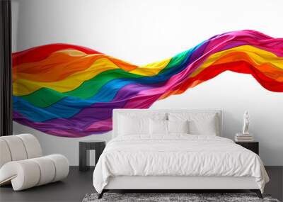 rainbow flag on transparent background Wall mural