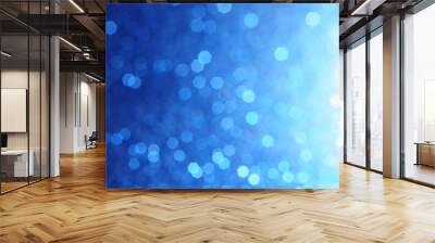 blue and white glitter abstract bokeh background Christmas	 Wall mural