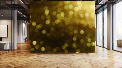 gold and white glitter abstract bokeh background Christmas	 Wall mural