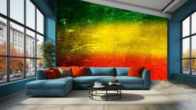 Green, yellow, red texture background,Reggae background Wall mural