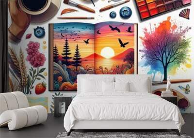 set of images Wall mural