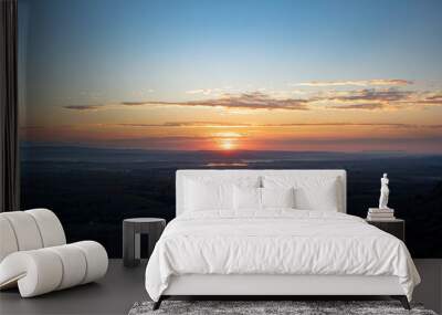 sunrise over the mountains, Bueng Kan Wall mural