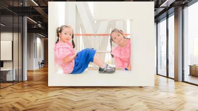 Two girls wearing Thai clothes Wall mural