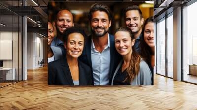 Group of diverse young professionals posing confidently with crossed arms Wall mural