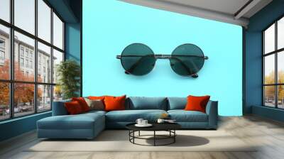 Modern fashionable sunglasses for background Wall mural