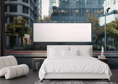 billboard and copy space on white screen Wall mural