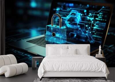 Data protection cyber security privacy background, Cyber security concept. Wall mural