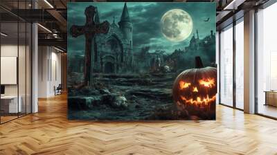 Halloween is a celebration. It’s a night of costumes, candy, and ghoulish delight Wall mural