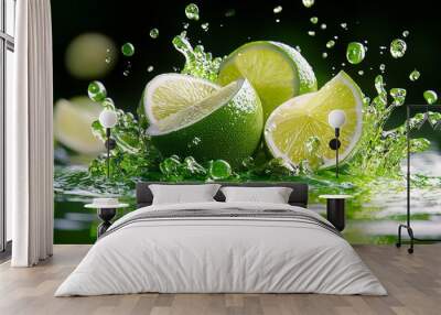 Lime Splash Wall mural