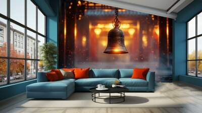 Temple Bell Glow Wall mural