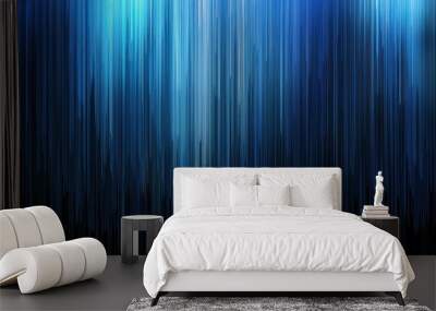 A blue and black striped background with a blue and white stripe Wall mural