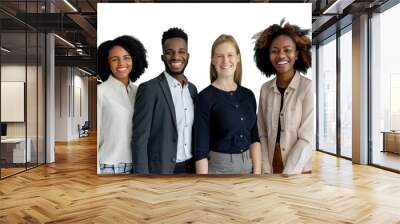 A group of people are smiling for a photo Wall mural