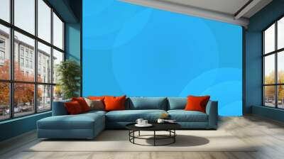 Abstract blue vector circle shape background Wall mural