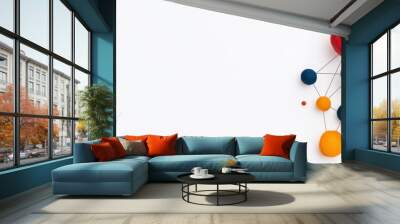 Colorful Abstract Sphere Network. Wall mural