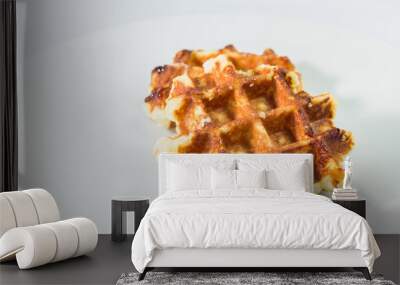 waffles isolated on white background Wall mural