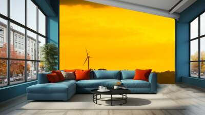 electric turbine with evening sky Wall mural