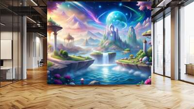 a dream realm environment illustration background Wall mural