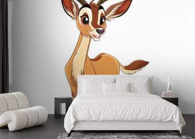 Antelope Casual Chic cartoon isolated whitebackground  Wall mural