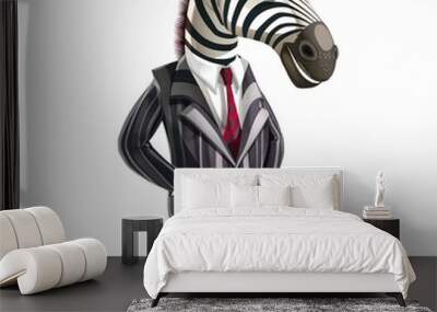 Zebra business casual fashion Wall mural