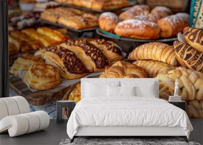 Authentic Hispanic Bakery Delights: Traditional Pastries and Breads on Display at a Culinary Haven - Sony A7 IV Wall mural