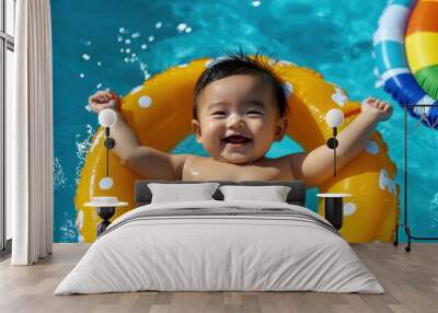 Joyful Pool Time-5 Wall mural