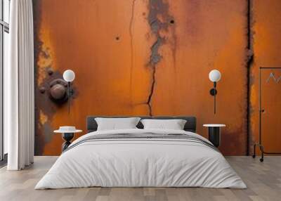 A rust grungy metal texture, vertical composition Wall mural