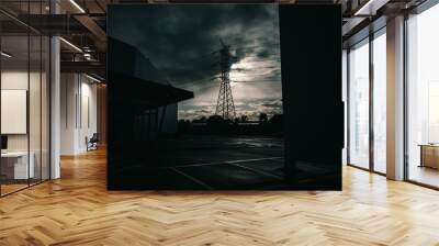 Electrical power lines Wall mural